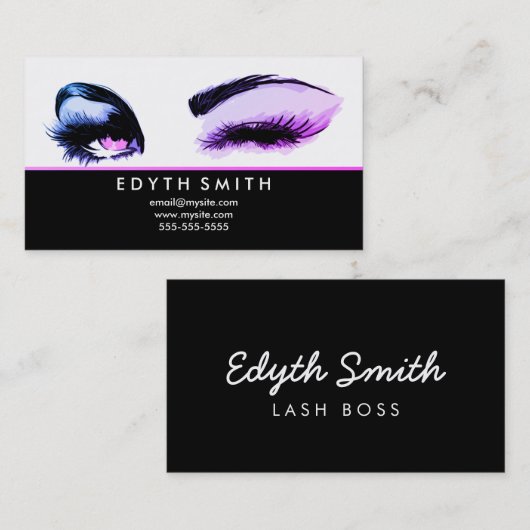 Wimperntuschen-oder Wimper-Visitenkarte - Farben Visitenkarte (Vorne/Hinten)