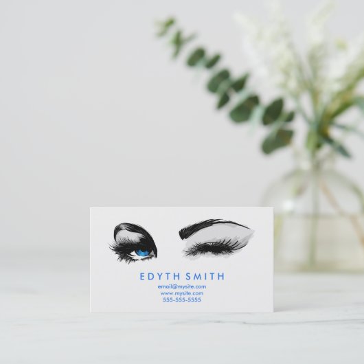 Wimperntuschen-oder Wimper-Visitenkarte Visitenkarte (Stehend Vorderseite)