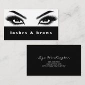 Wimpernverlängerung Augenbrauen & Wimpern Salon Visitenkarte (Vorne/Hinten)