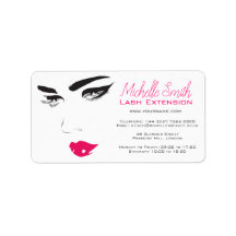 Wimpernverlängerung lange Wimpern rosa Lippen