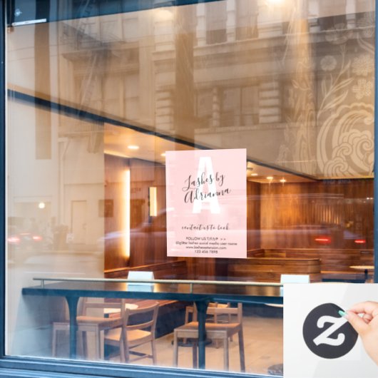 Wimpernverlängerung Make-up Artist Stylist Fensteraufkleber (Café-Fenster)