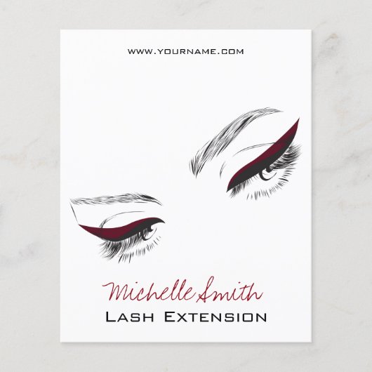 Wimpernverlängerung mit langem Wimpern-Eyeliner Flyer (Vorne)
