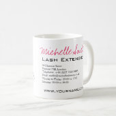 Wimpernverlängerung mit langen Wimpern Kaffeetasse (VorderseiteRechts)