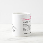 Wimpernverlängerung mit langen Wimpern Kaffeetasse (Mittel)