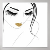 Wimpernverlängerung mit langen Wimpern Poster (Vorne)