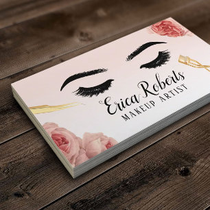 Wimpernverlängerungen Vintage Florale Wimpern Salo Visitenkarte
