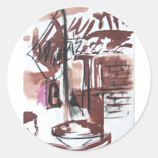 Wimpi ist auf PCH-Schürze Runder Aufkleber