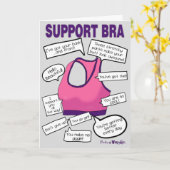 Wimpy Girl Support Bra Card Karte (Gelbe Blume)