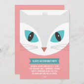 WIMSICAL CAT KINDERGEBURTSTAG PARTY EINLADUNG (Vorne/Hinten)