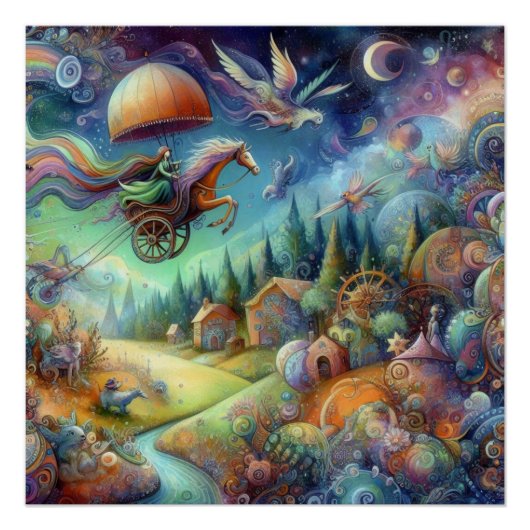 Wimsical Pony Poster (Vorderseite)