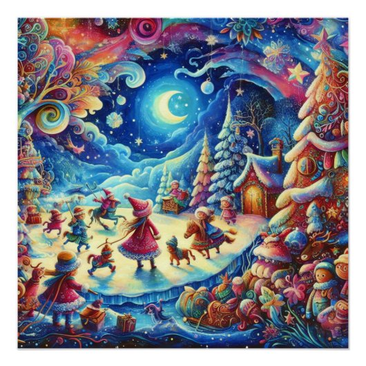 Wimsical World of a Kinder Dream Christmas Poster (Vorderseite)