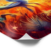 Wimsikische Astronautenwelt Poster (Ecke)