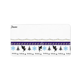 Wimsisches Weihnachtsrücksendelabel Adressaufkleber