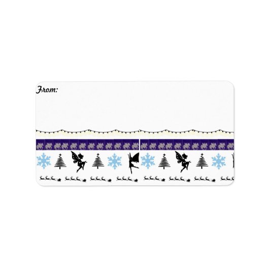 Wimsisches Weihnachtsrücksendelabel Adressaufkleber (Vorne)