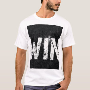 WIN Distressed Grunge Text T-Shirt 