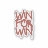 "Win for Win Sticker – Start Your Day Like a Game! (Vorderseite)