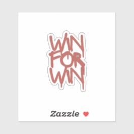 "Win for Win Sticker – Start Your Day Like a Game!