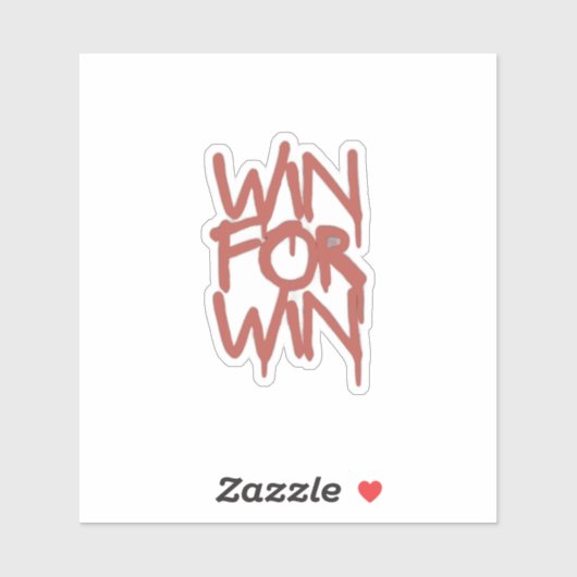 "Win for Win Sticker – Start Your Day Like a Game! (Blatt)