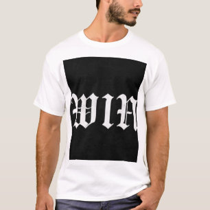 WIN Gothic Kalligrafie T-Shirt   Dunkle Ästhetik M