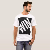 WIN Heavy Diagonal Typography T-Shirt | Bold Hustl (Vorne ganz)