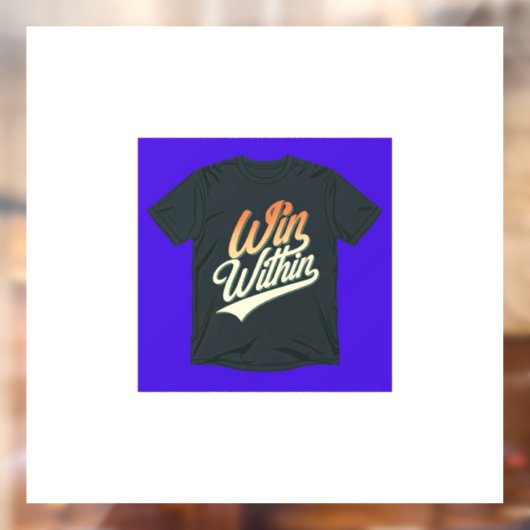 "Win In." Fensteraufkleber (Blatt 2)