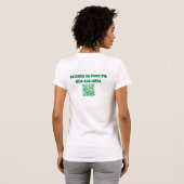 WIN Logo Damen T-Shirt mit QR-Code auf der Rücksei (Schwarz voll)