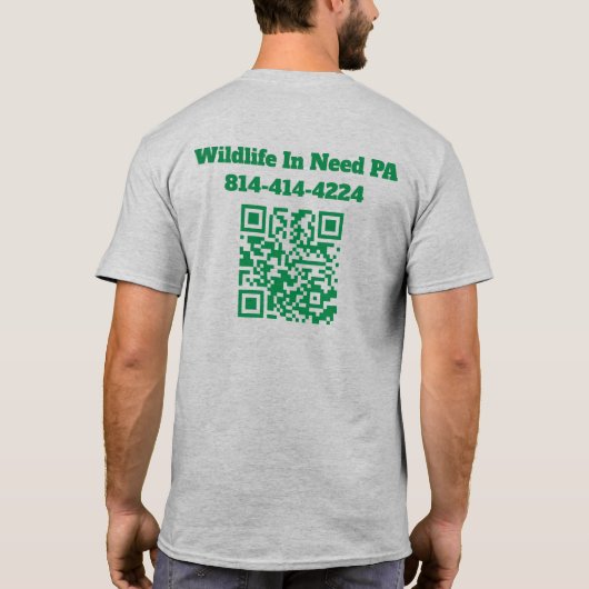 WIN Logo Herren T-Shirt mit QR-Code auf der Rückse (Rückseite)