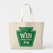 WIN Logo Jumbo-Tasche Jumbo Stoffbeutel (Rückseite)
