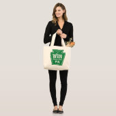 WIN Logo Jumbo Tote Stoffbeutel (Vorderseite (Model))