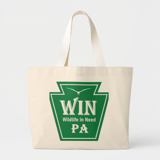 WIN Logo Jumbo Tote Stoffbeutel (Vorne)
