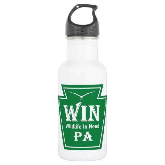 WIN Logo Water Bottle Edelstahlflasche (Vorderseite)