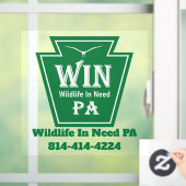 WIN Logo Window Cling Fensteraufkleber (Zuhause)