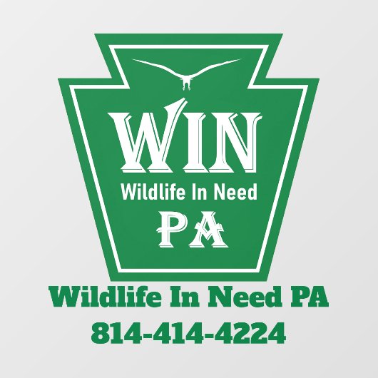 WIN Logo Window Cling Fensteraufkleber (Blatt)