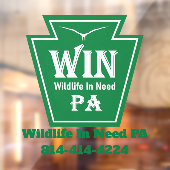 WIN Logo Window Cling Fensteraufkleber (Blatt 2)