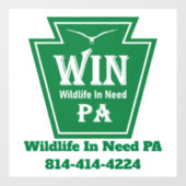 WIN Logo Window Cling-White background Fensteraufkleber (Blatt)