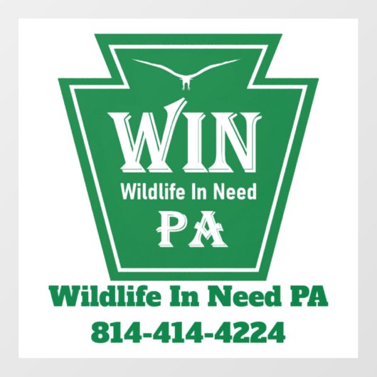 WIN Logo Window Cling-White background Fensteraufkleber (Blatt)