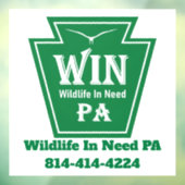 WIN Logo Window Cling-White background Fensteraufkleber (Blatt 3)