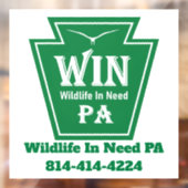 WIN Logo Window Cling-White background Fensteraufkleber (Blatt 2)