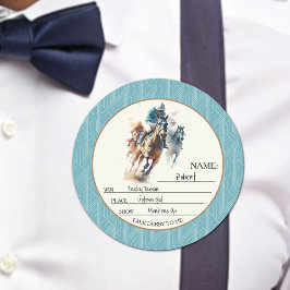 Win Place Show Gastname Runder Aufkleber