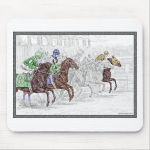 Win Place Show Race Pferde Mousepad