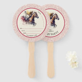 Win Place Show Racehorse Derby Red Fächer (Vorne und Hinten)