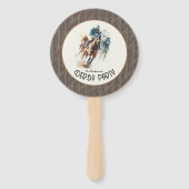 Win Place Show Racehorses Derby Party Brown Fächer (Rückseite)