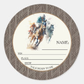 Win Place Show Wagering Runder Aufkleber (Vorderseite)