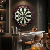Win the Day Be Legendary Motivational Burgundy Dartscheibe