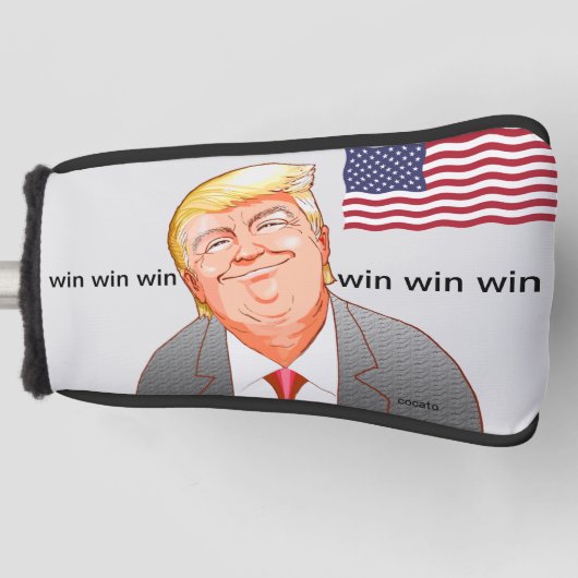 win win win。笑顔が素敵な”ドナルドトランプ” golf headcover (Vorderseite)