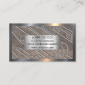 Winch Crane Construction Hardware Tools Visitenkarte (Rückseite)