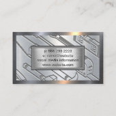 Winch Crane Construction | Metallic Visitenkarte (Rückseite)