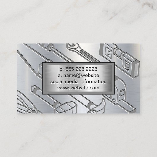 Winch Crane Construction Visitenkarte (Rückseite)