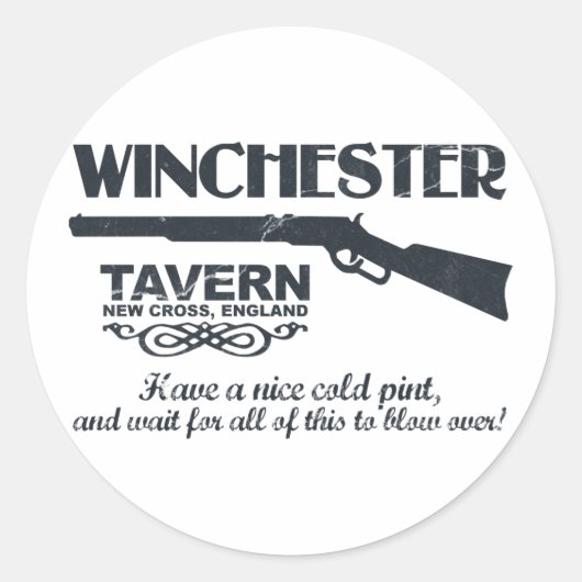 Winchester Beer Runder Aufkleber (Vorderseite)