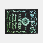 Winchester Brothers Seit 1983 ( Leafgreen ) Fleecedecke (Vorderseite (Horizontal))